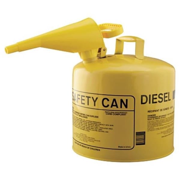 Eagle Mfg Eagle Mfg 258-UI-50-FSY 5Gal.Metal Yellow Type Isafety Can W-F-15 Funnel 258-UI-50-FSY - main